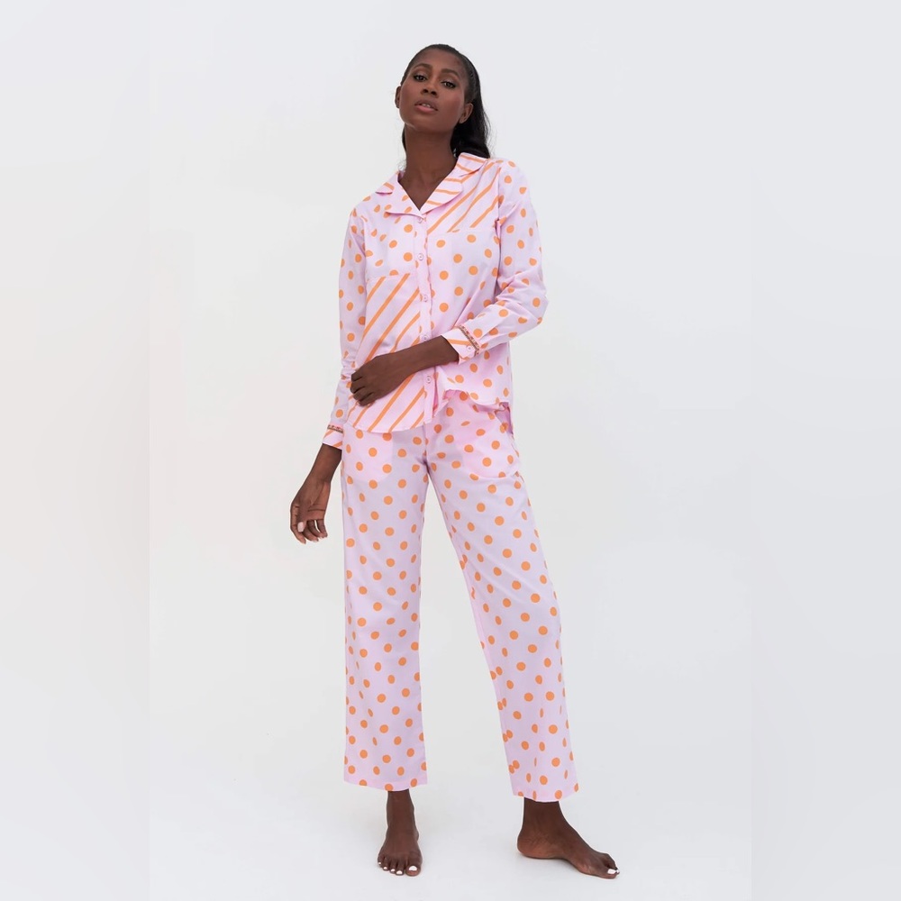 NWT Pitusa pattern play classic long sleeve pj top and pant